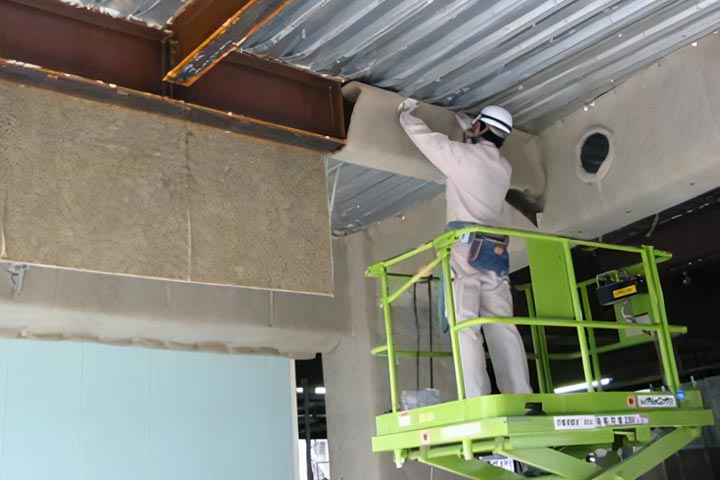 耐火被覆工事~巻き付け工法|小島建興株式会社